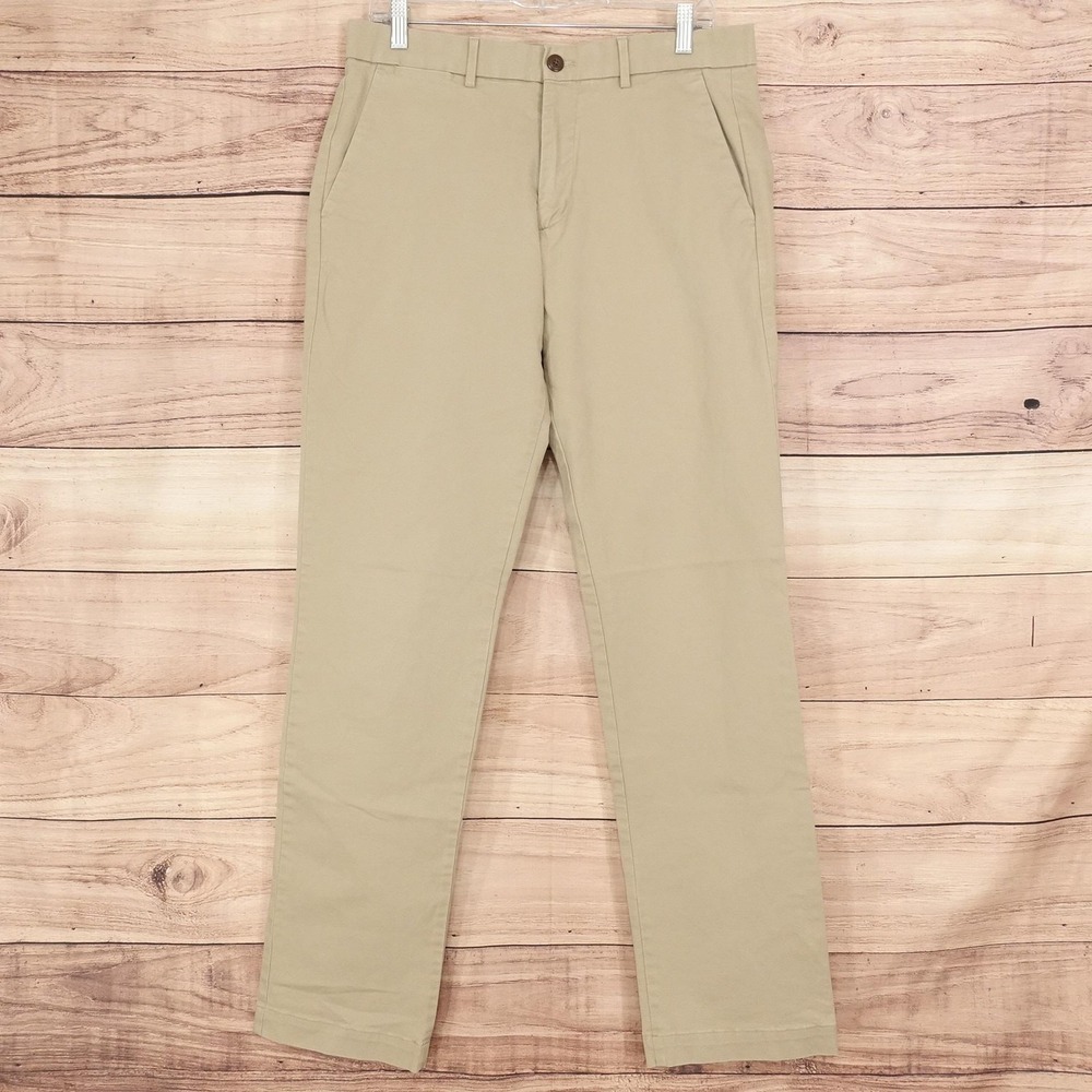 Gap Khaki Pants Mens 32x34 Beige Regular Fit Straight Leg Stretch